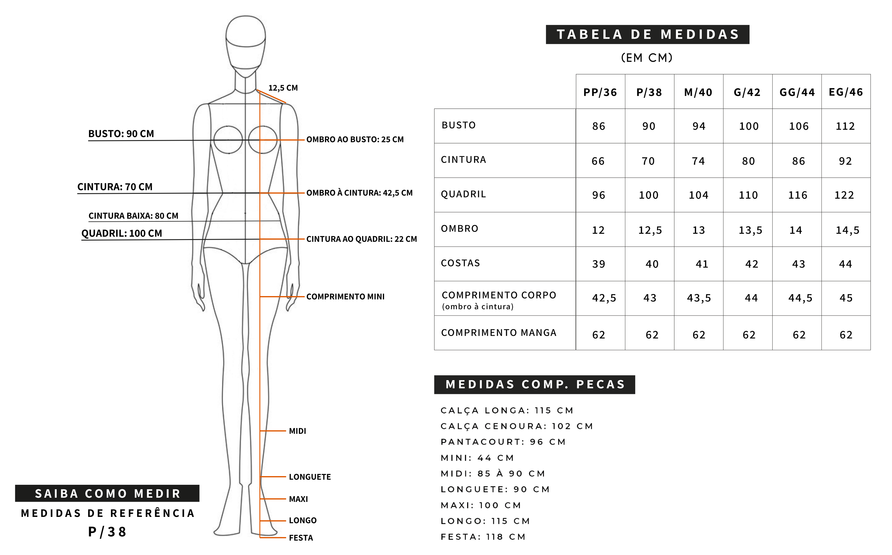 Tabela de Medidas